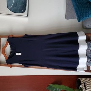 Talbots Edie Fit & Flare Dress, Colorblock, L NWTs